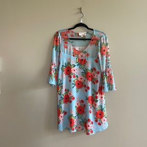 Anthropologie Rifle Paper Co/Paper Crown poppy dress